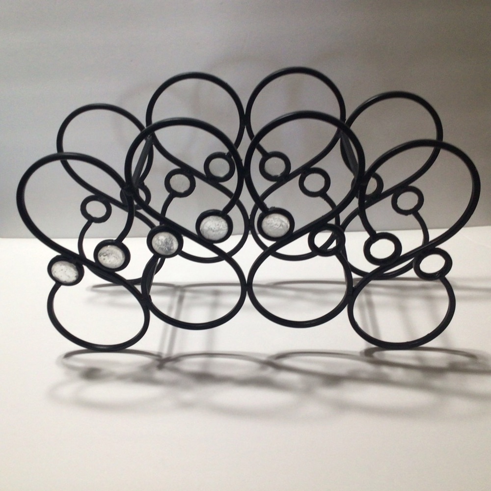 Black Wrought Iron Wine Rack